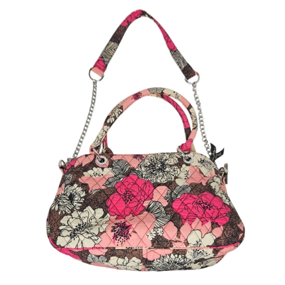 Vera Bradley Mocha Rouge Chain Strap Shoulder Bag